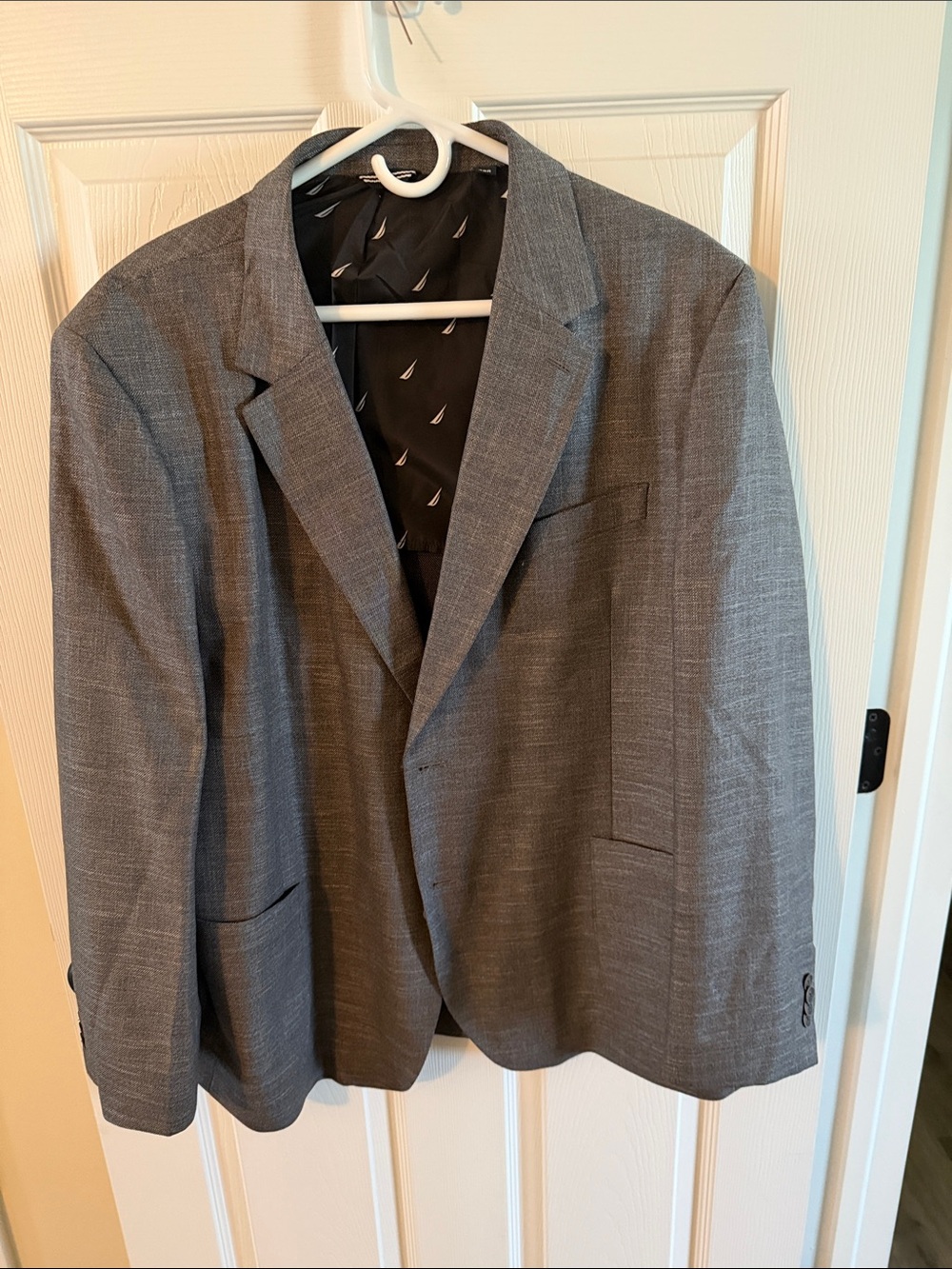 Nautica Gray Blazer with Subtle Heather Texture